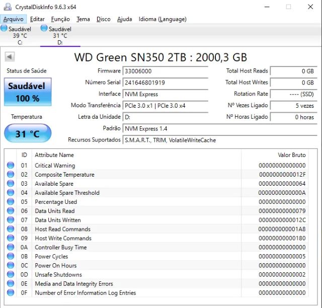 SSD Nvme WD Green 2TB Novo! - Foto 4