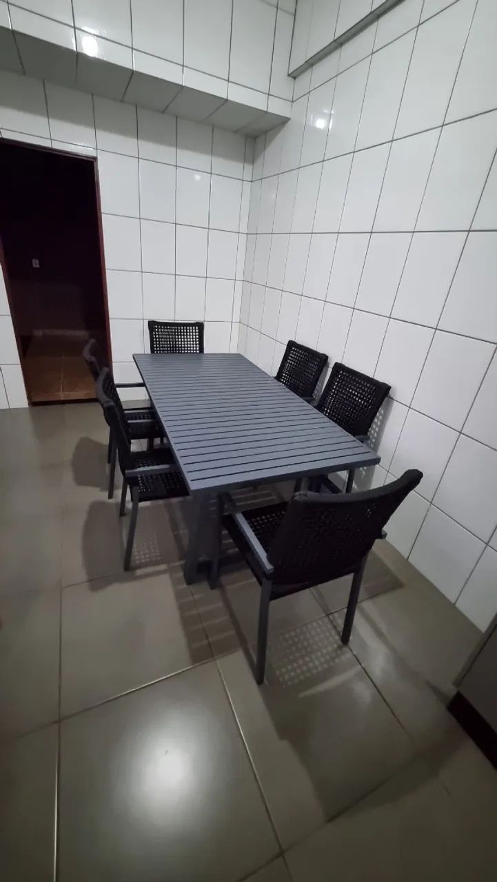 MESA ALUMÍNIO RIPADO 6 LUGARES - Foto 4
