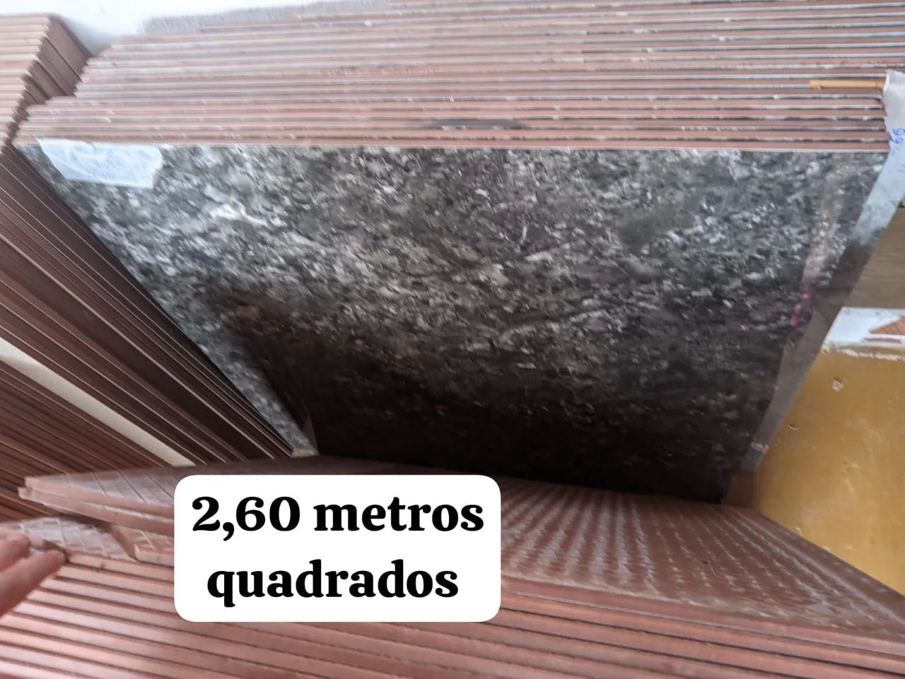 2,60 metros quadrados de piso porcelanato