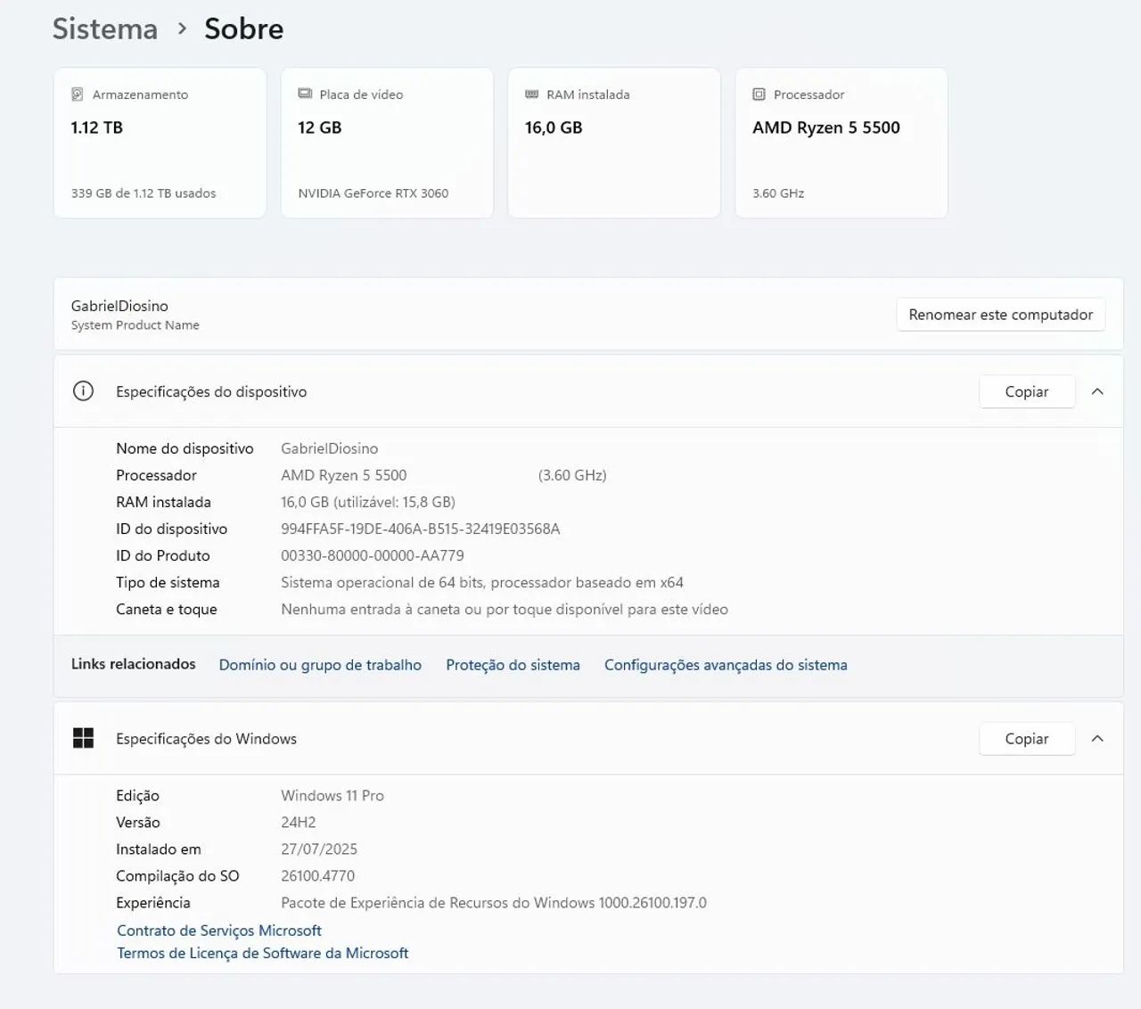 CPU Gamer Ryzen 5 5500 + RTX 3060 PCYes 12GB + 32GB RAM - Foto 6