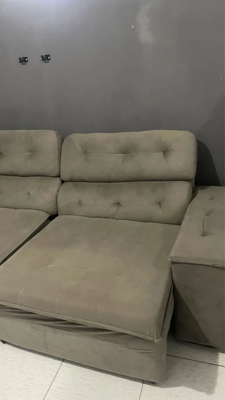 SOFÁ RETRÁTIL INCLINÁVEL CINZA - Foto 2