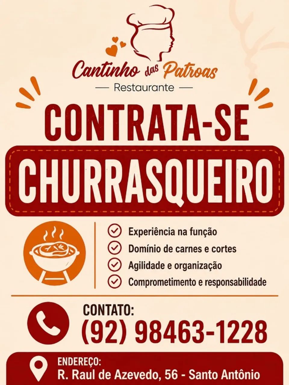 Cozinheira e Churrasqueiro com experiência  - Foto 2