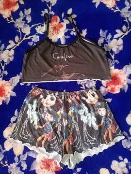 Pijamas Hello Kitty e Coraline