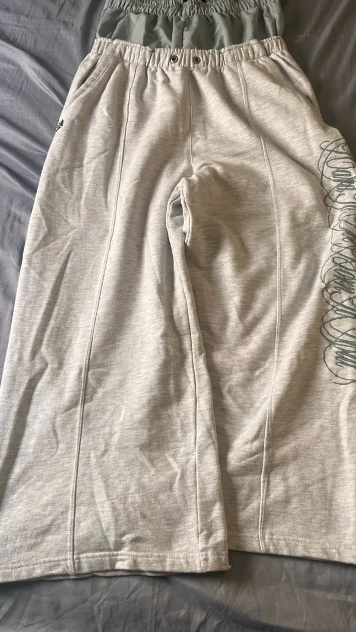 Calça moletom double waist