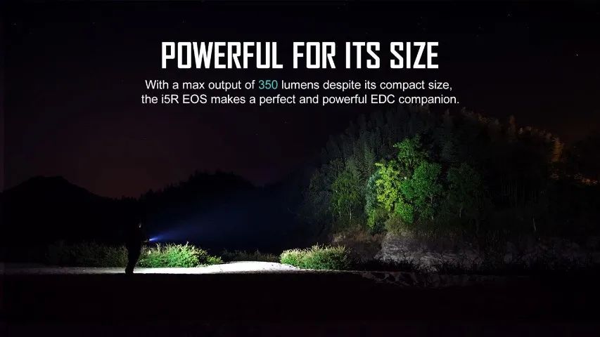 anterna LED recarregável Olight Limited Edition i5R EOS EDC, verde oliva, 350 lúmens - Foto 5