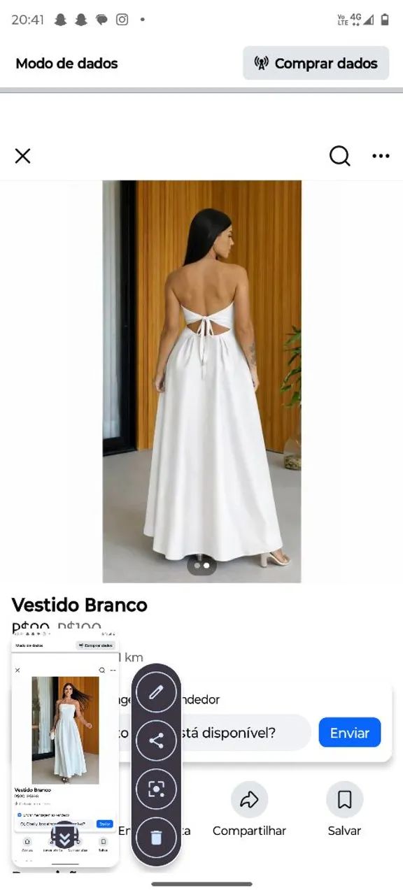 Vende se um vestido e um sapato