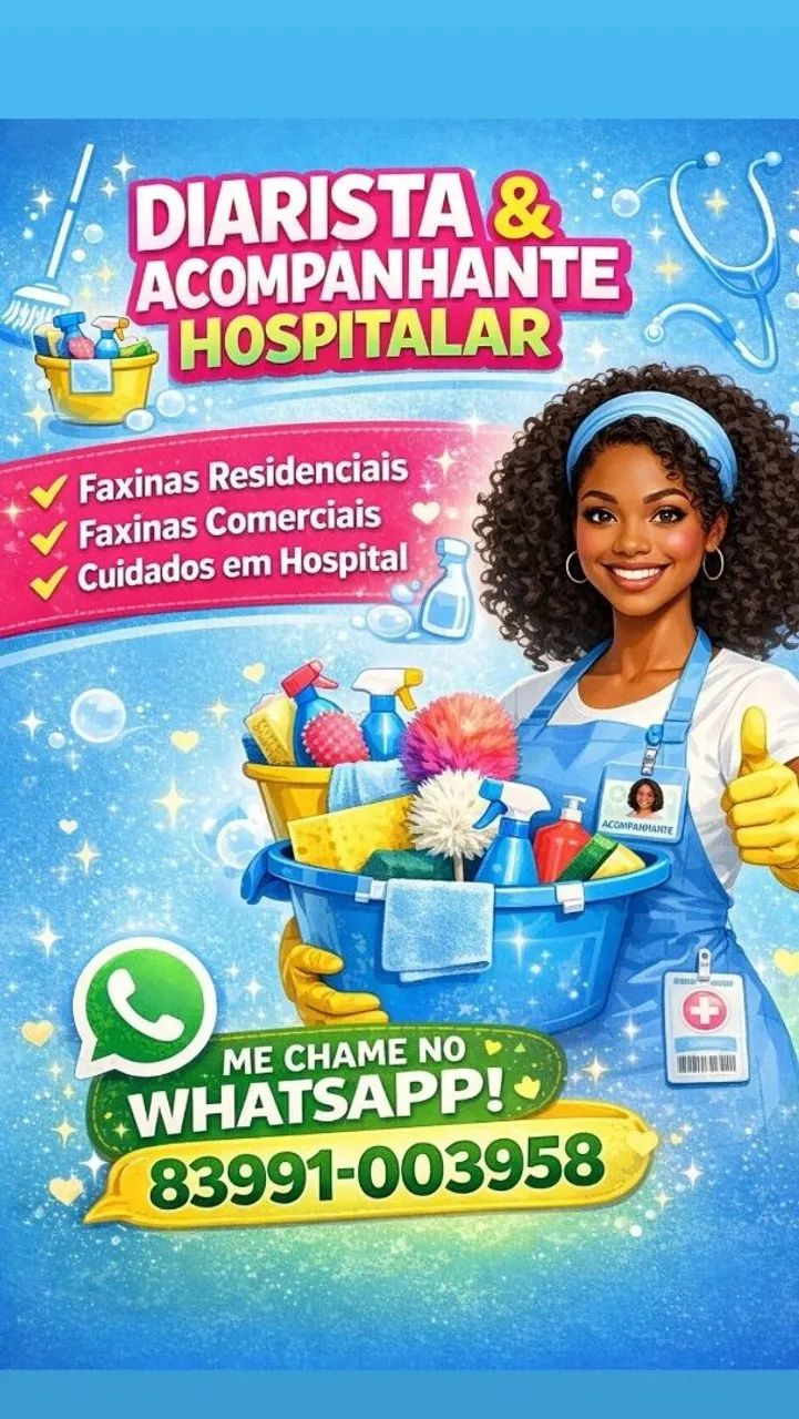 FAXINAS E ACOMPANHANTE HOSPITALAR  - Foto 2