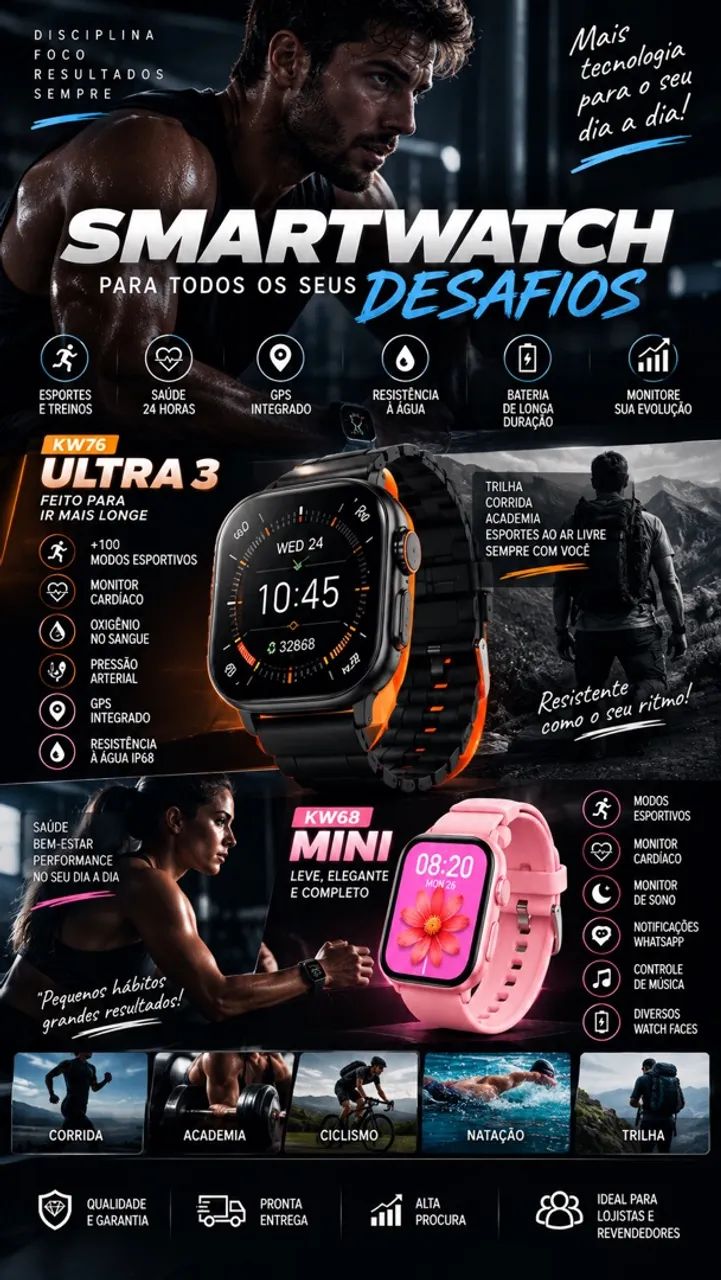 Smartwatchs (atacado e varejo)
