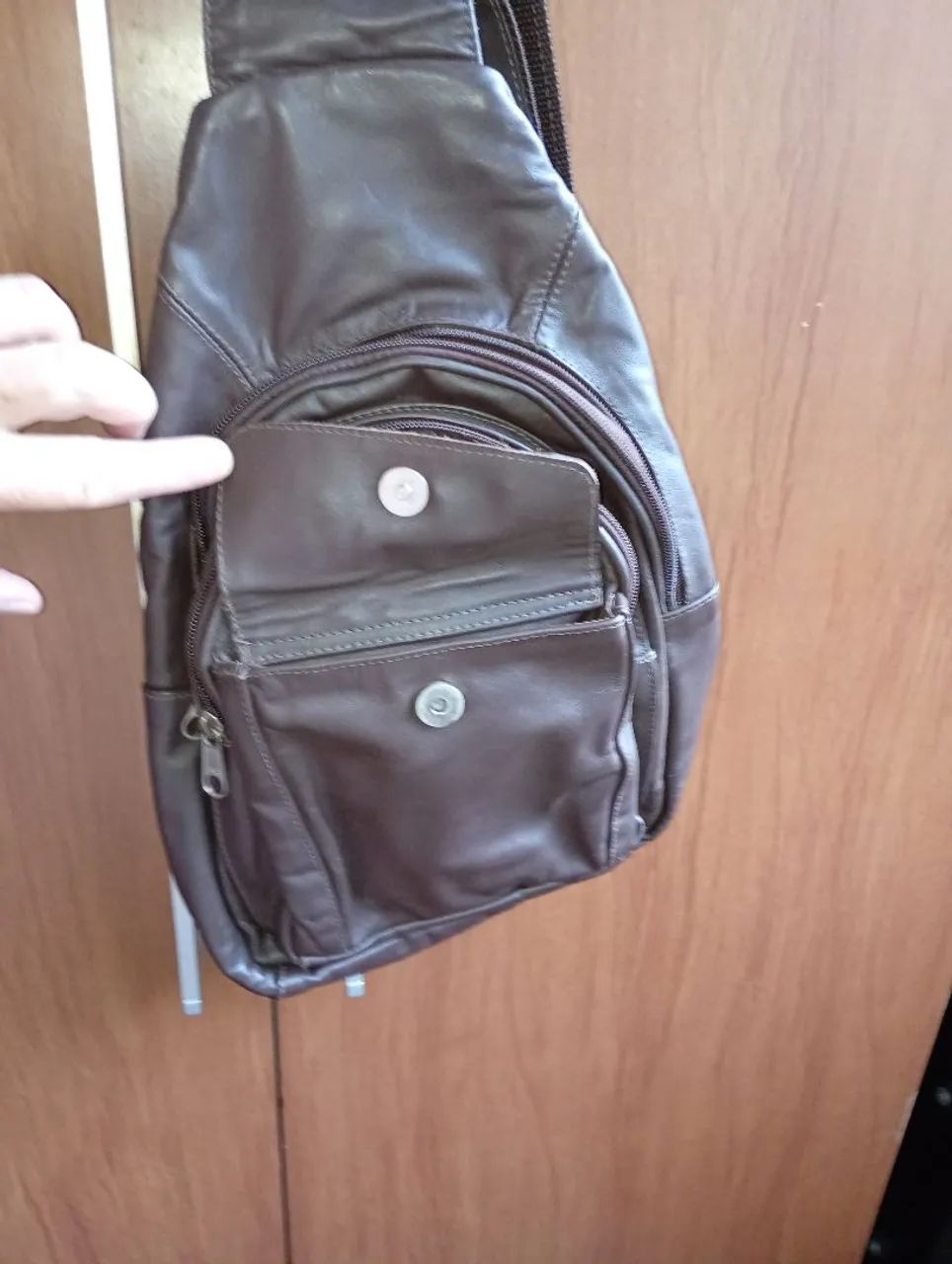 Bolsa transversal em couro legítimo  - Foto 4
