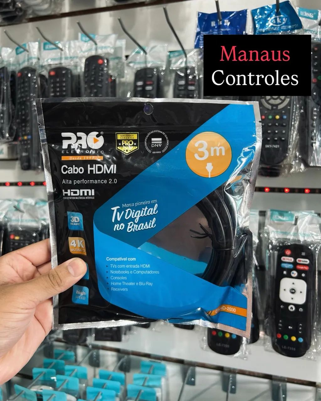 Cabo Hdmi de 3 Metros Pro Eletrônic ( Fazemos Entregas ) 