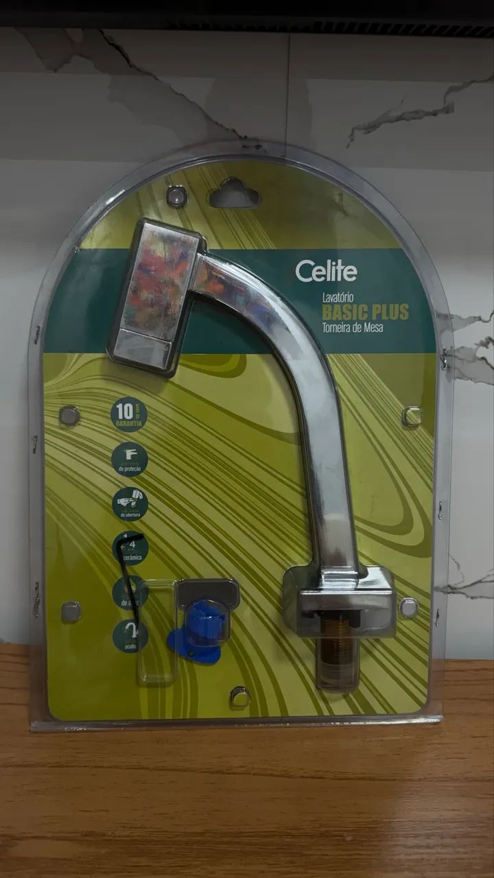 Torneira Mesa Banheiro Bica Baixa Basic Plus Cromado Celite