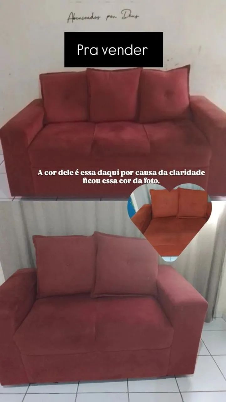 Sofá dois e três lugares.