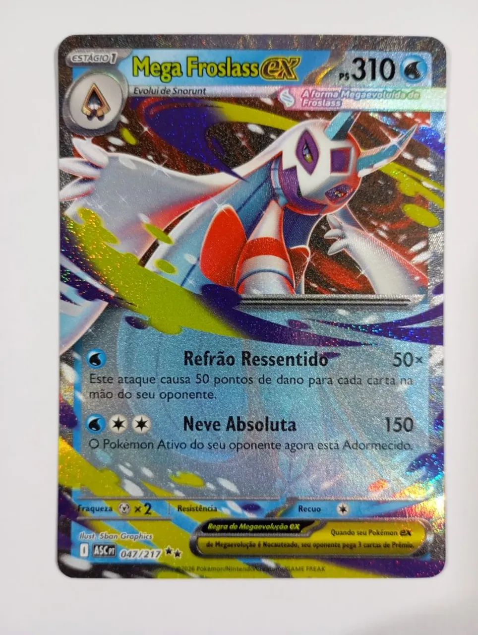 Mega Froslass Ex (047/217) pokémon heróis excelsos  - Foto 4