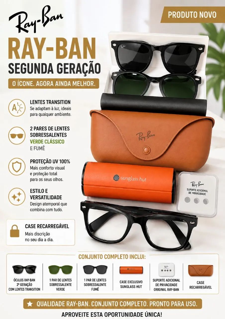 Óculos Rayban Meta 2° Geração 