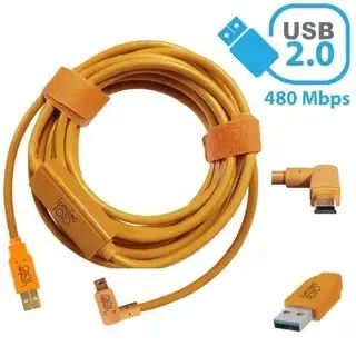 Cabo USB 3.0 normal para Mini-B 2.0 laranja 5 metros - USADO - Foto 2
