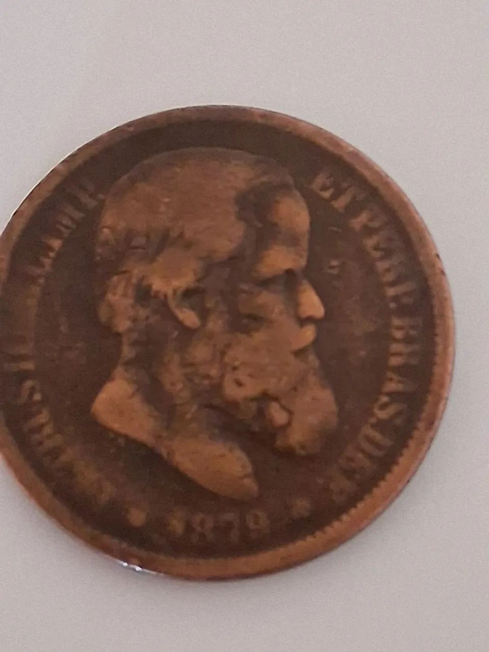Lote de moedas antigas 40 Réis dom Pedro II.  De 1877 /1879 / 1880 - Foto 3