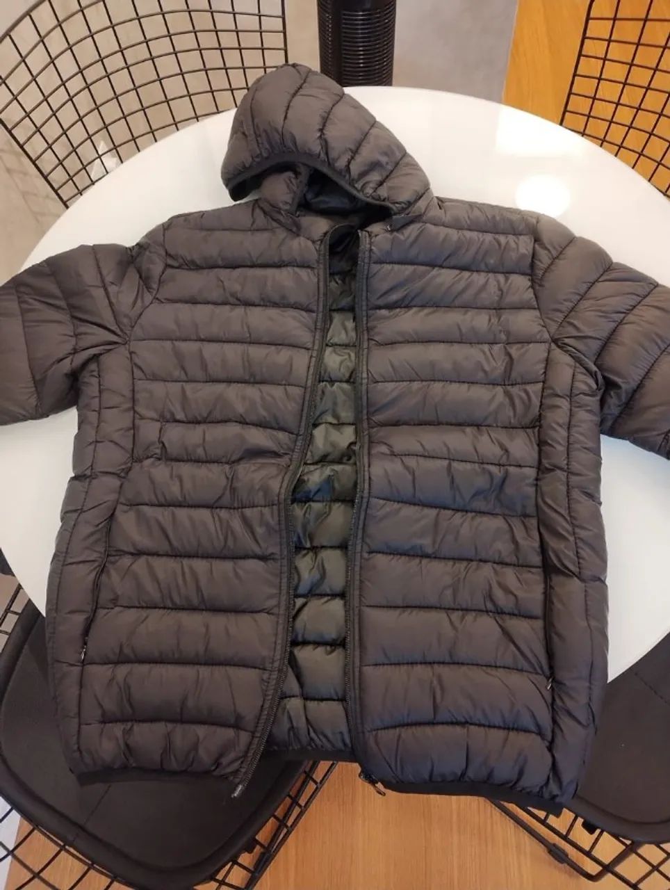 Jaqueta acolchoada puffer preta - Tam G