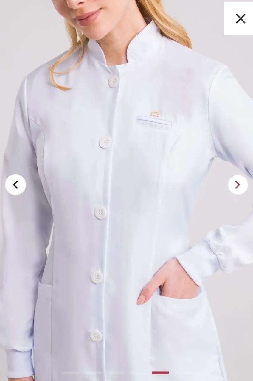 Jaleco Dra Cherie - Feminino Basic Branco P - Foto 3