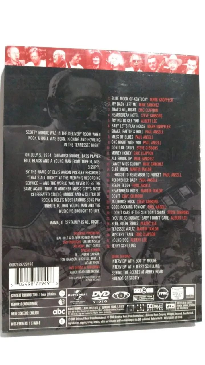 DVD de música A Tribute to the King 2005 Scott Moore e friends Elvis Presley - Foto 3