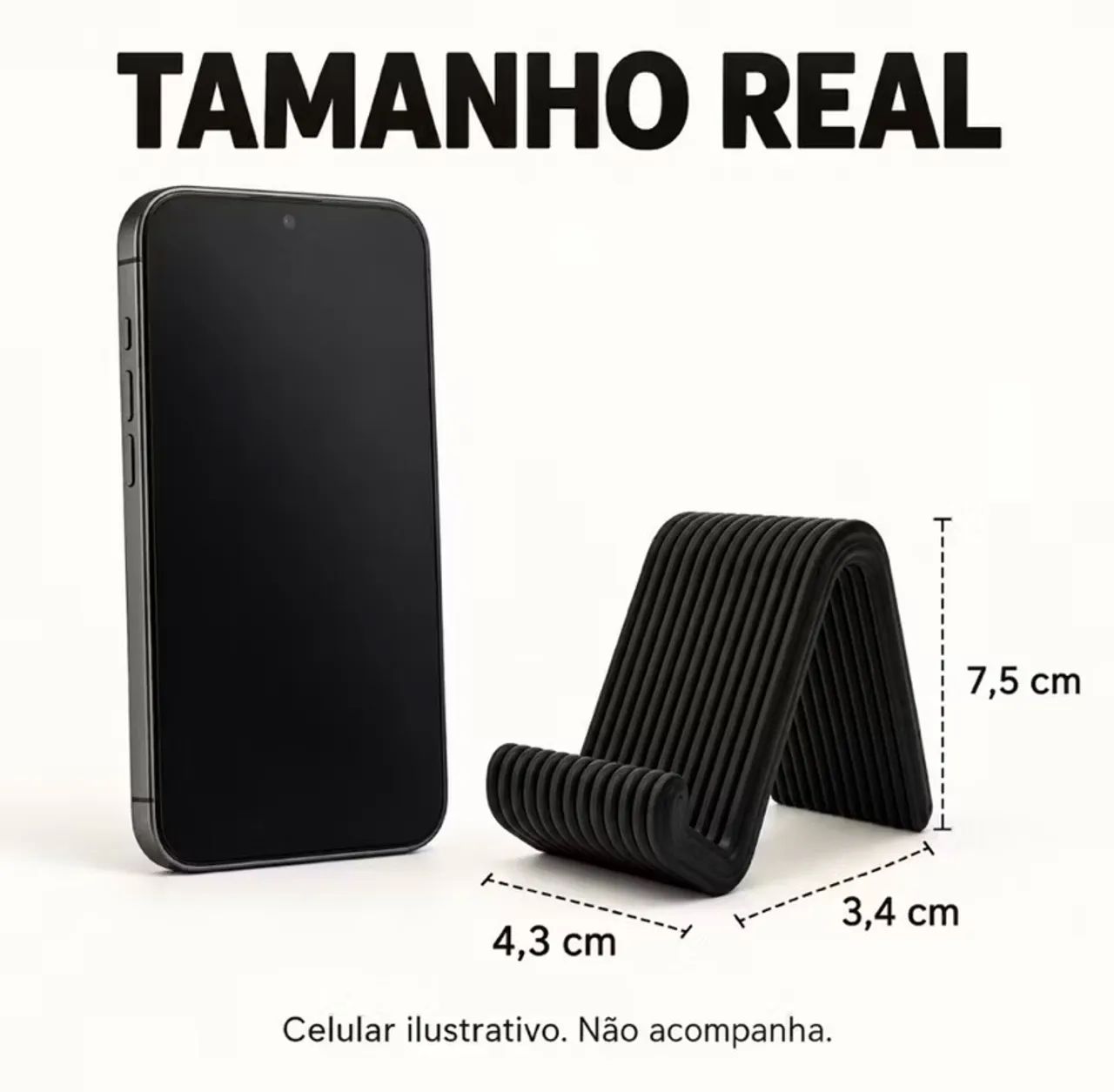 Suporte Compacto para Celular de Mesa - Leve e Prático - Foto 3