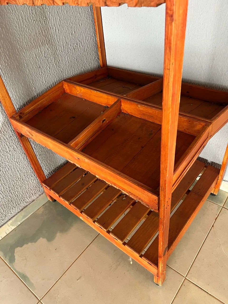Expositor de madeira para verduras e frutas  - Foto 5