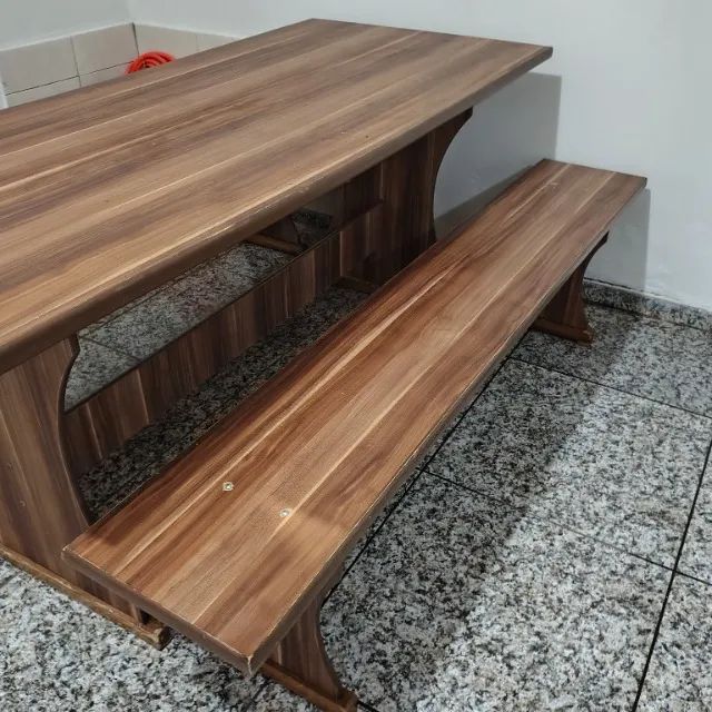 Mesa com 2 bancos em MDF - Foto 2