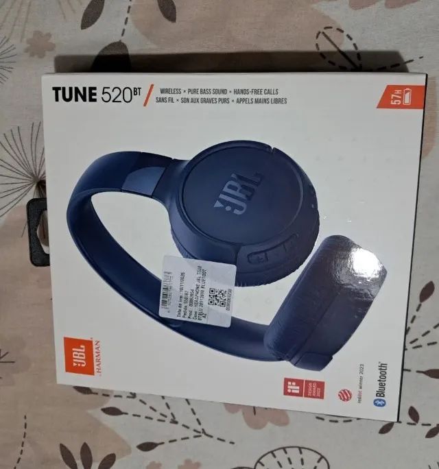 Headphone JBL Tune 500bt - azul marinho na caixa lacrado