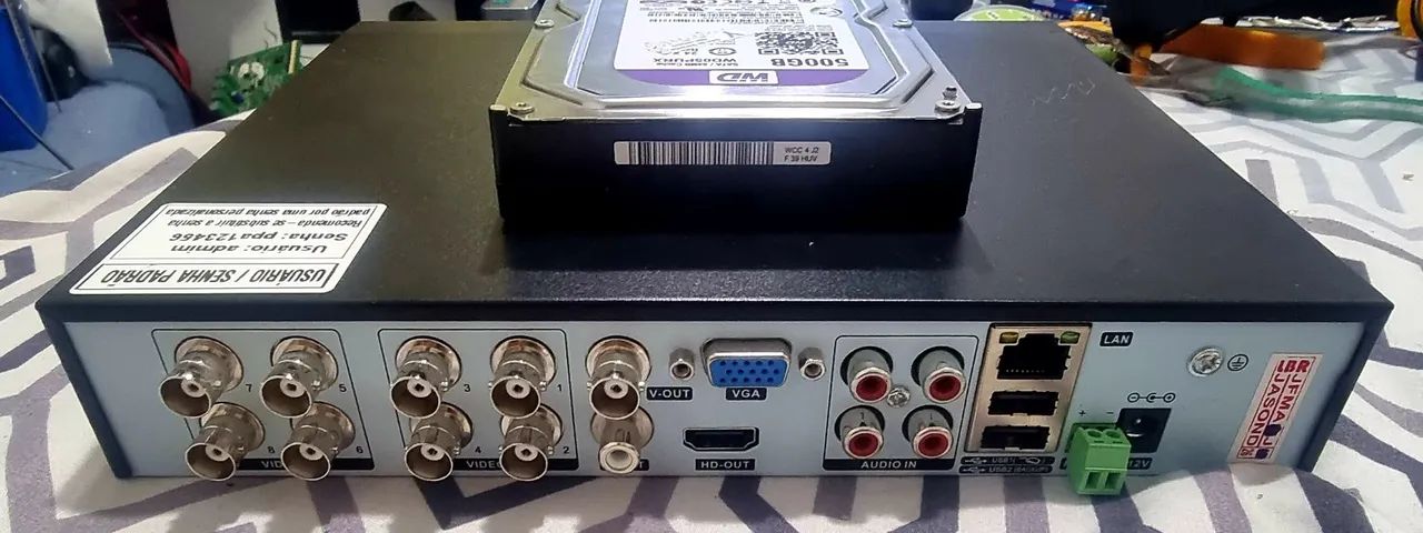 XVR GP3 Multi Modo 8 Canais + HD Western Digital Purple 500GB NOVOS  - Foto 4