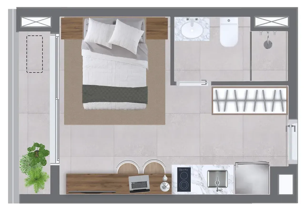 PLANTA 23m²