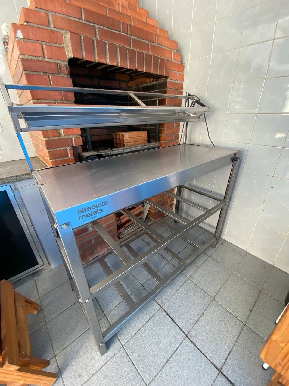 Mesa montagem de lanches, bancada, Pista quente 220V  - Foto 2