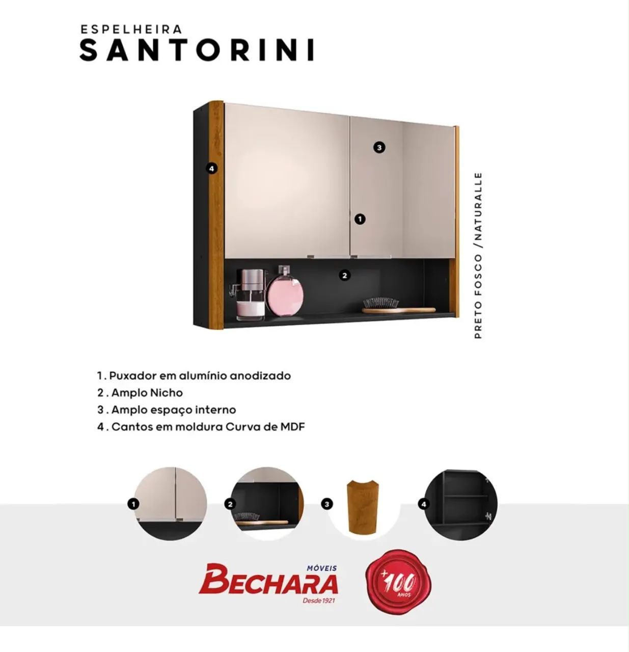 Armário Para Banheiro com Espelho  - Foto 4