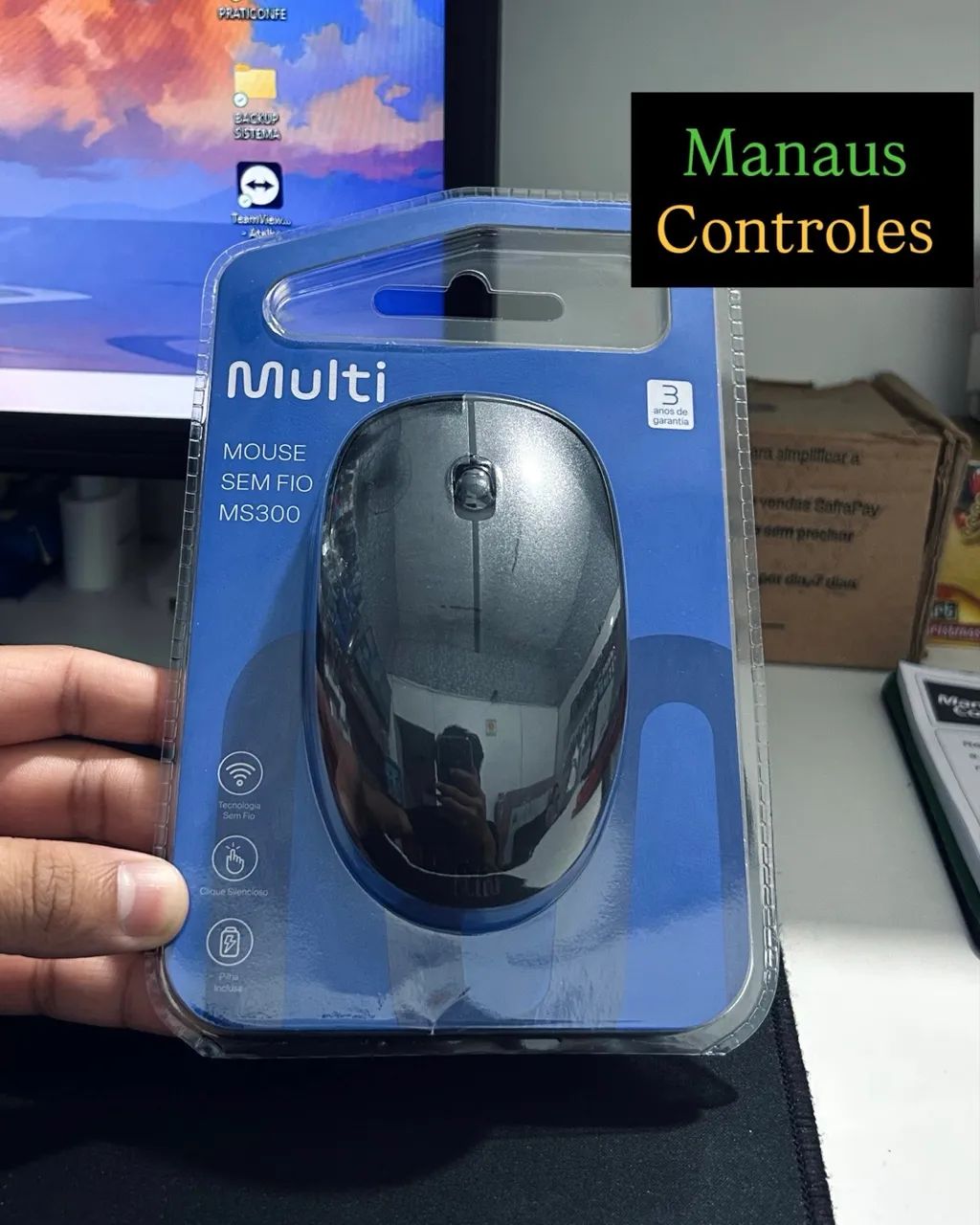 Mouse Sem Fio USB 2.0 Wireless 10M de Alcance 