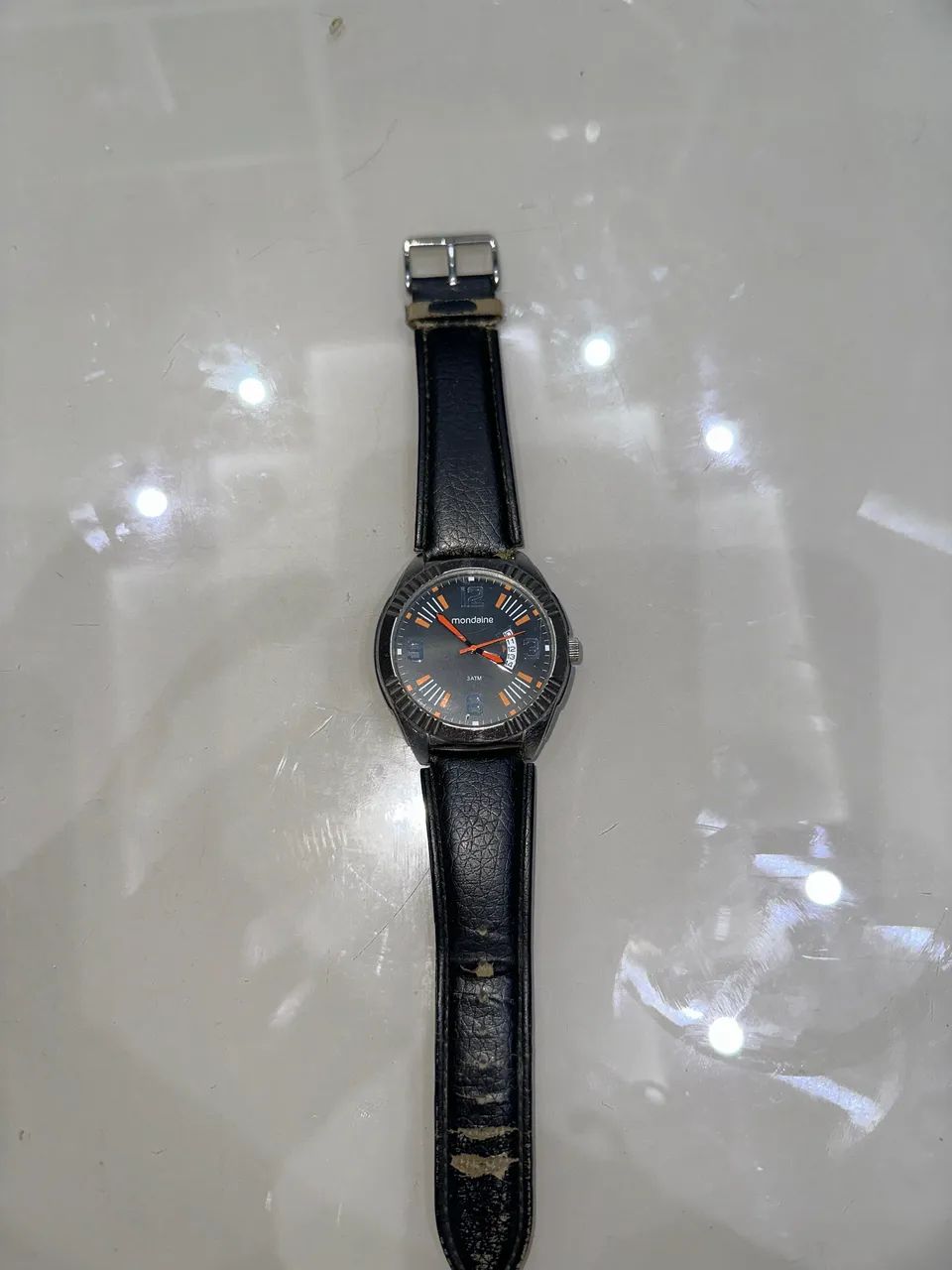 Relógio Mondaine Analógico Laranja - Foto 5