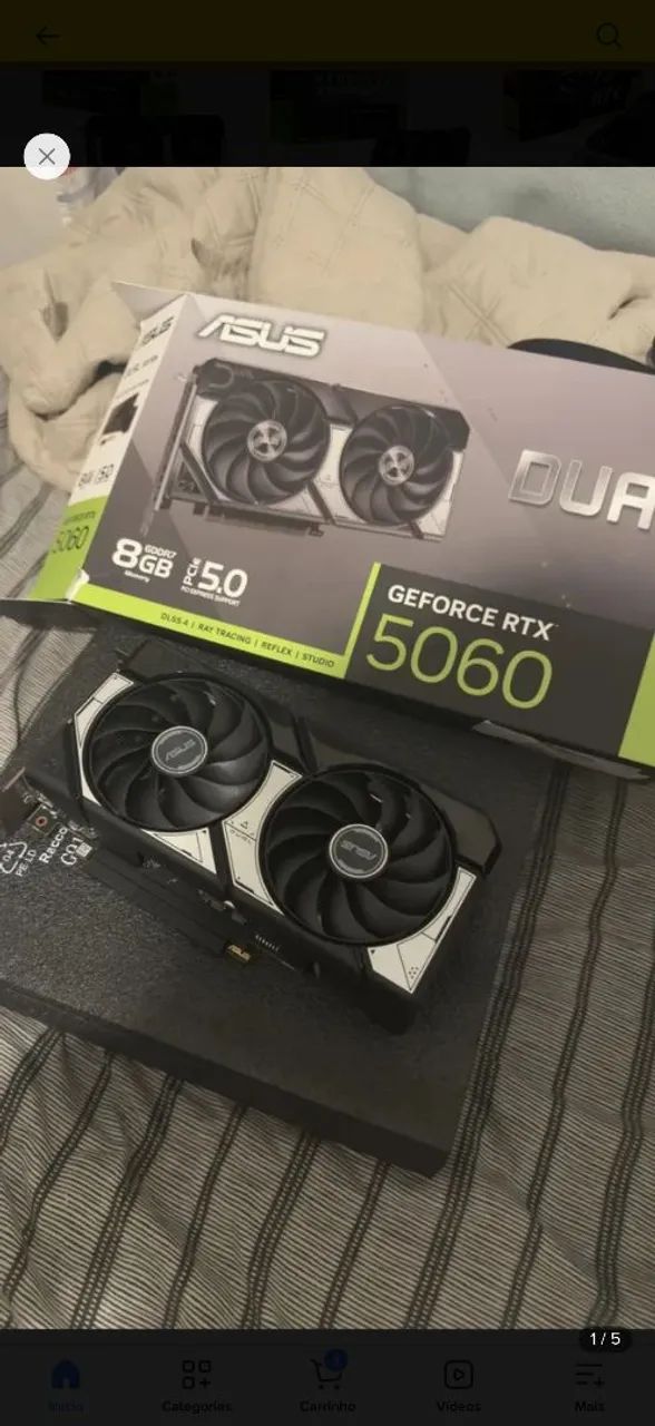 Rtx 5060 8gb VRAM Asus - Nova