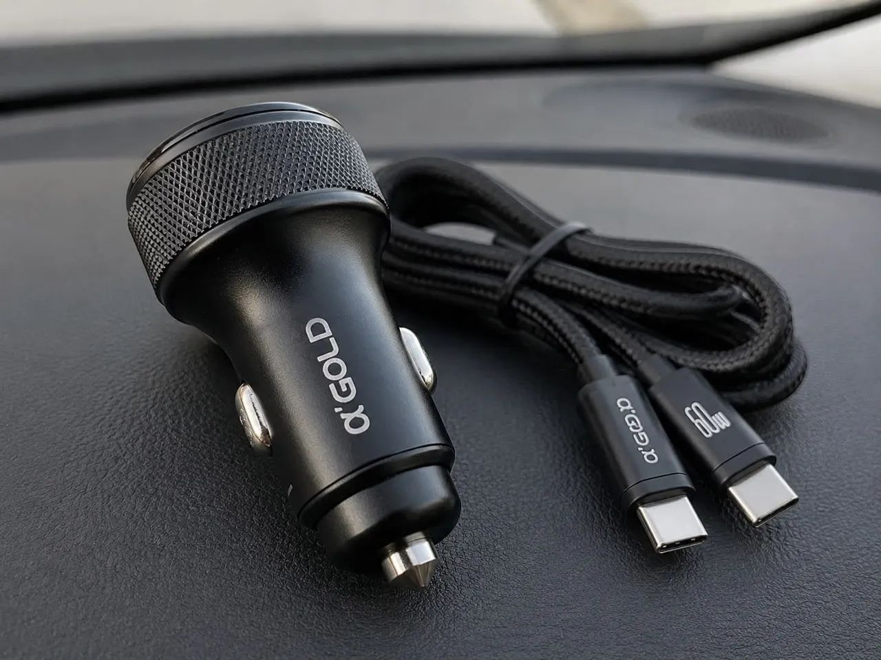 Kit Carregador Veicular 60W USB-C e USB com Cabo Tipo-C - Foto 2