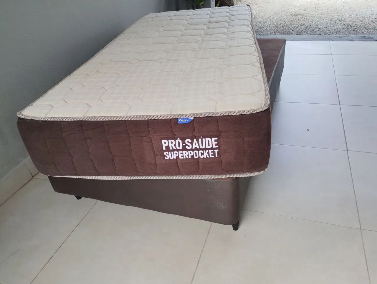 Cama box solteiro base e colchão box entrego ler anúncio  - Foto 4