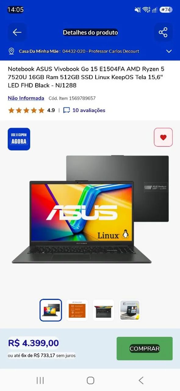  Notebook Asus Vivobook Go 15 - Foto 2