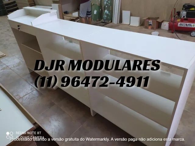 BALCÃO TRIPLO CAIXA + VITRINE EXPOSITOR - NOVO - ENTREGA RÁPIDA
