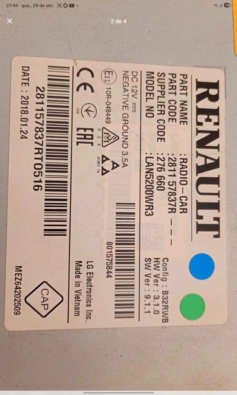 Central Multimédia Renault - Media Nav Evolution 2018 - Foto 2