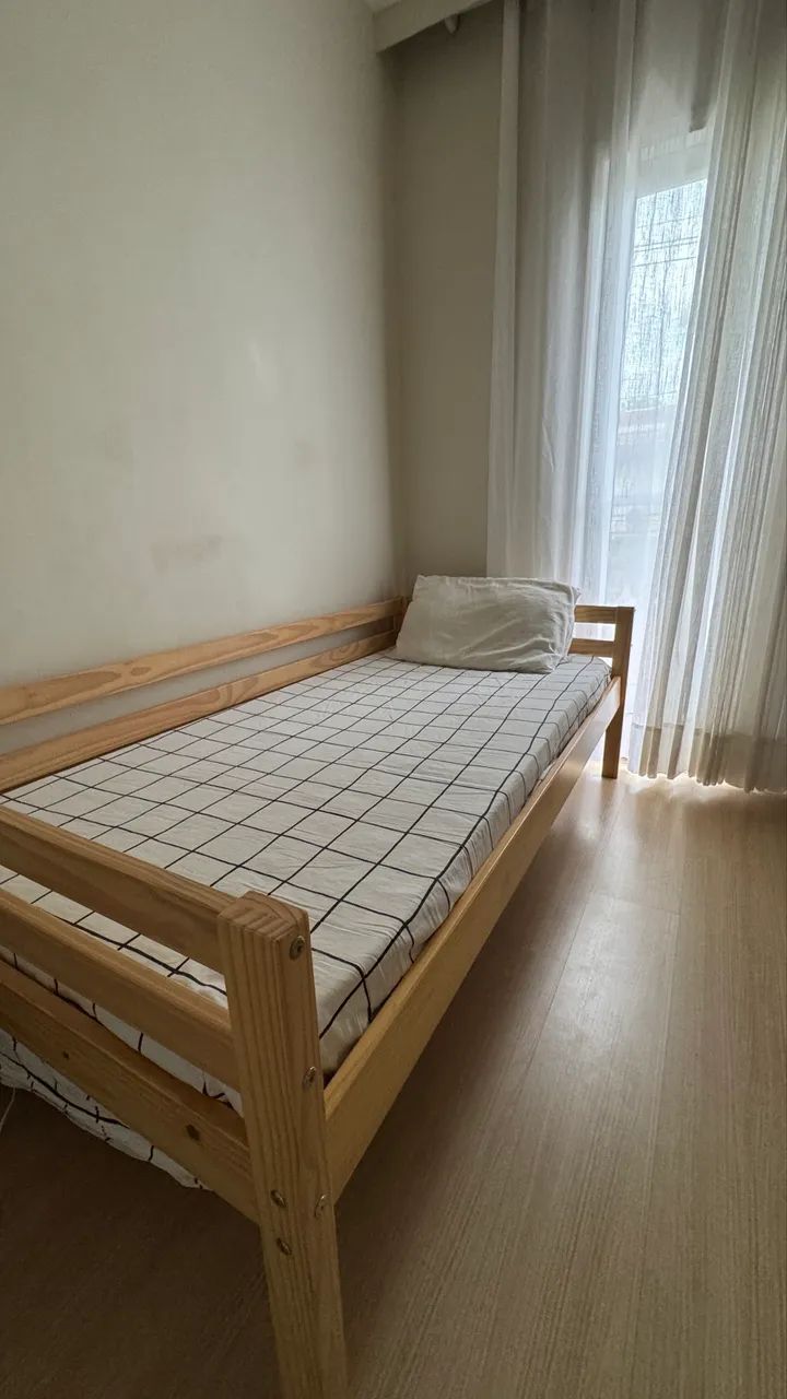 Linda Cama Solteiro Madeira Maciça Casatema - Foto 3
