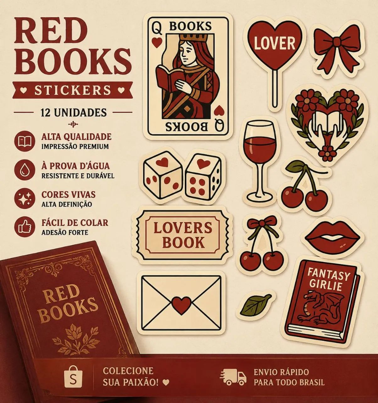 Kit Stickers | Red Books