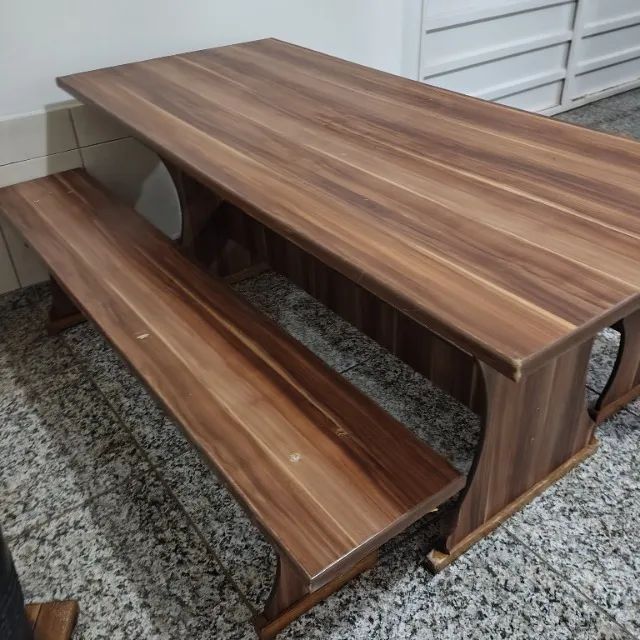 Mesa com 2 bancos em MDF - Foto 3