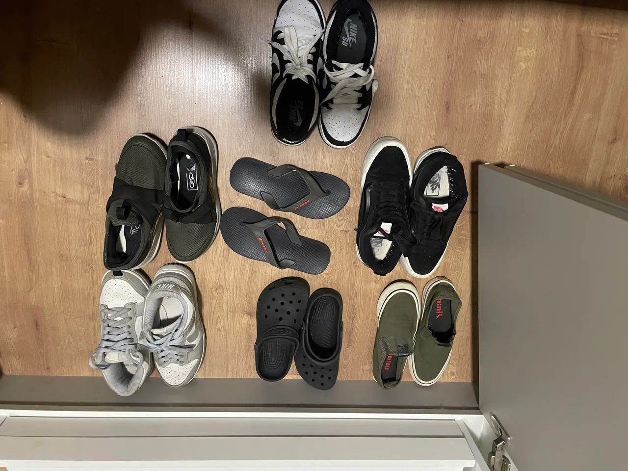 Lote Tenis , sapatênis, crocs, chinelo