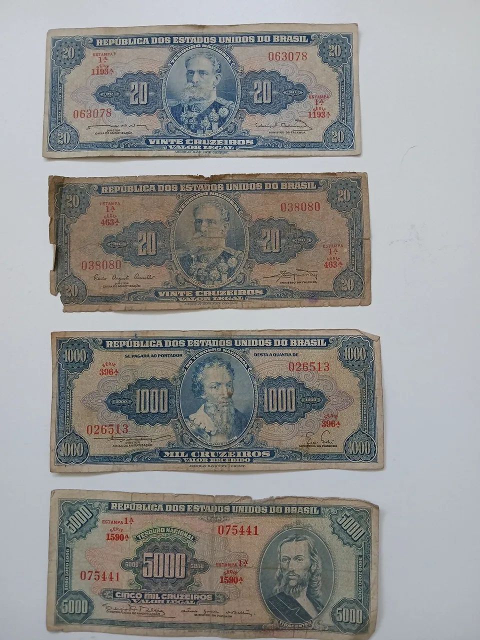 Conjunto de cedulas antiga de dinheiro brasileiro  - Foto 3