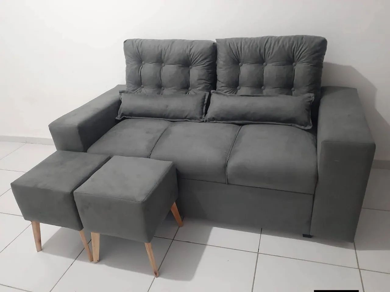 Kit de sofá completo muito confortável e elegância  - Foto 4