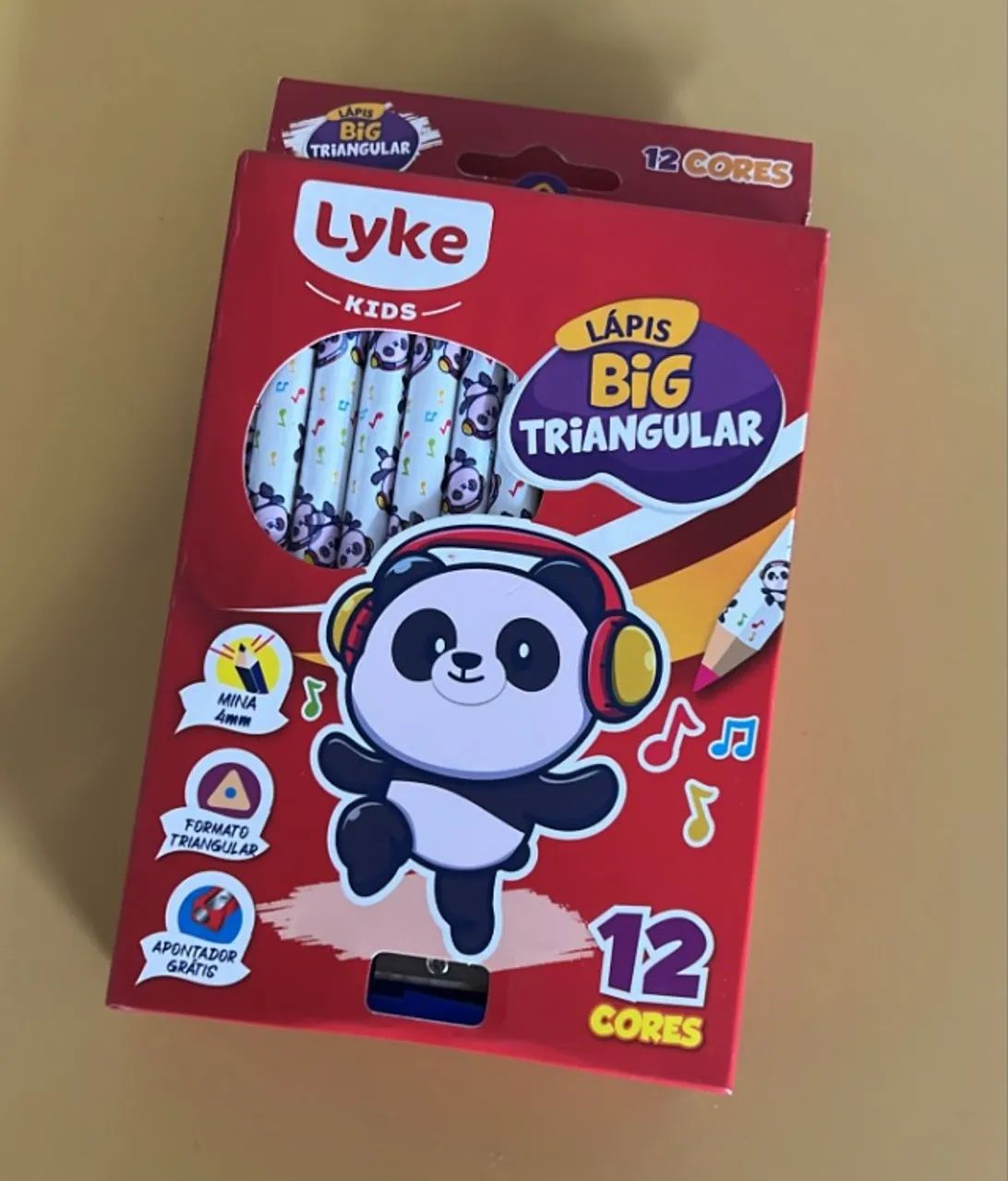 Lápis De Cor Jumbo Lyke 12 Cores