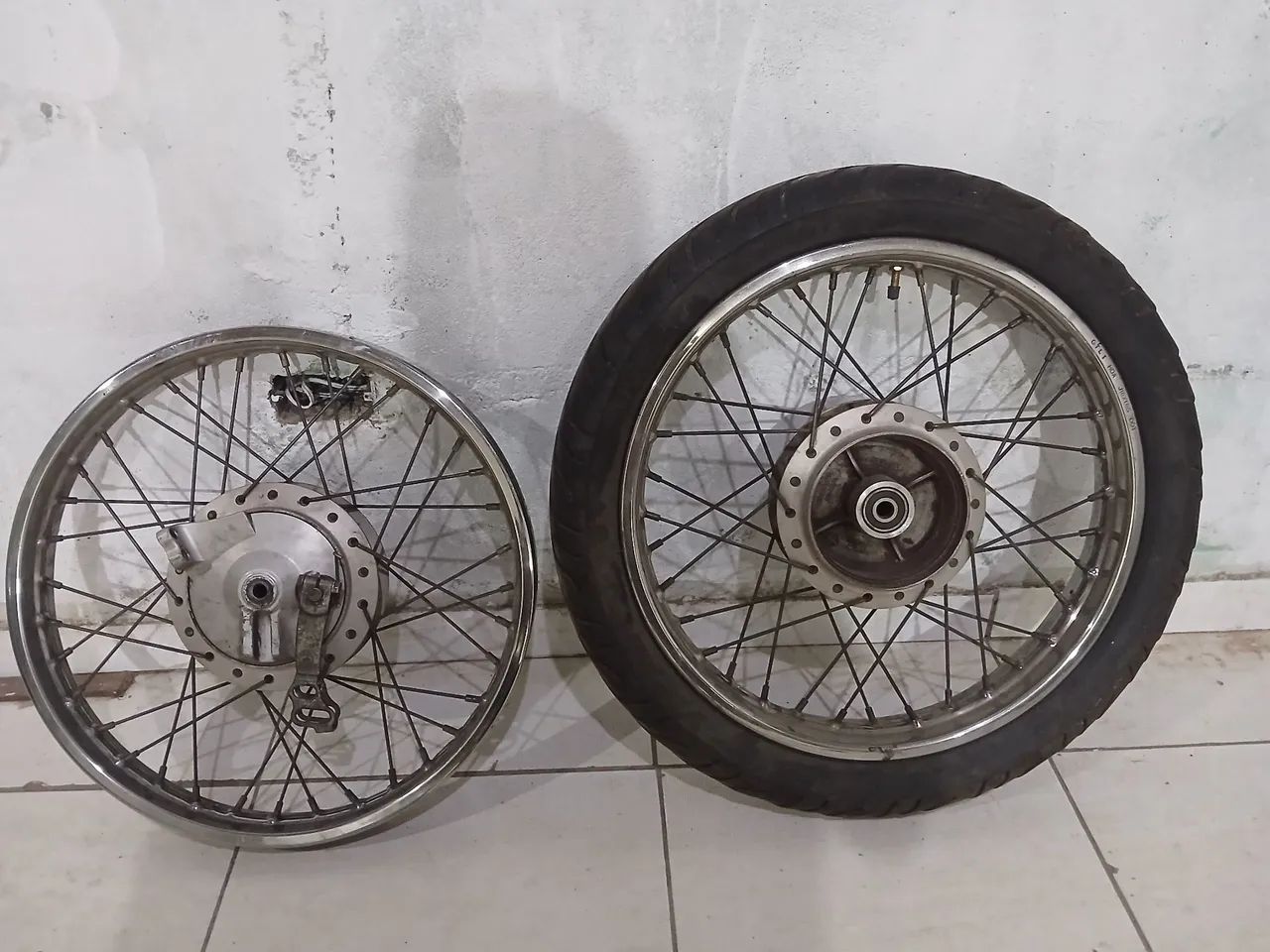 Rodas de ferro para moto