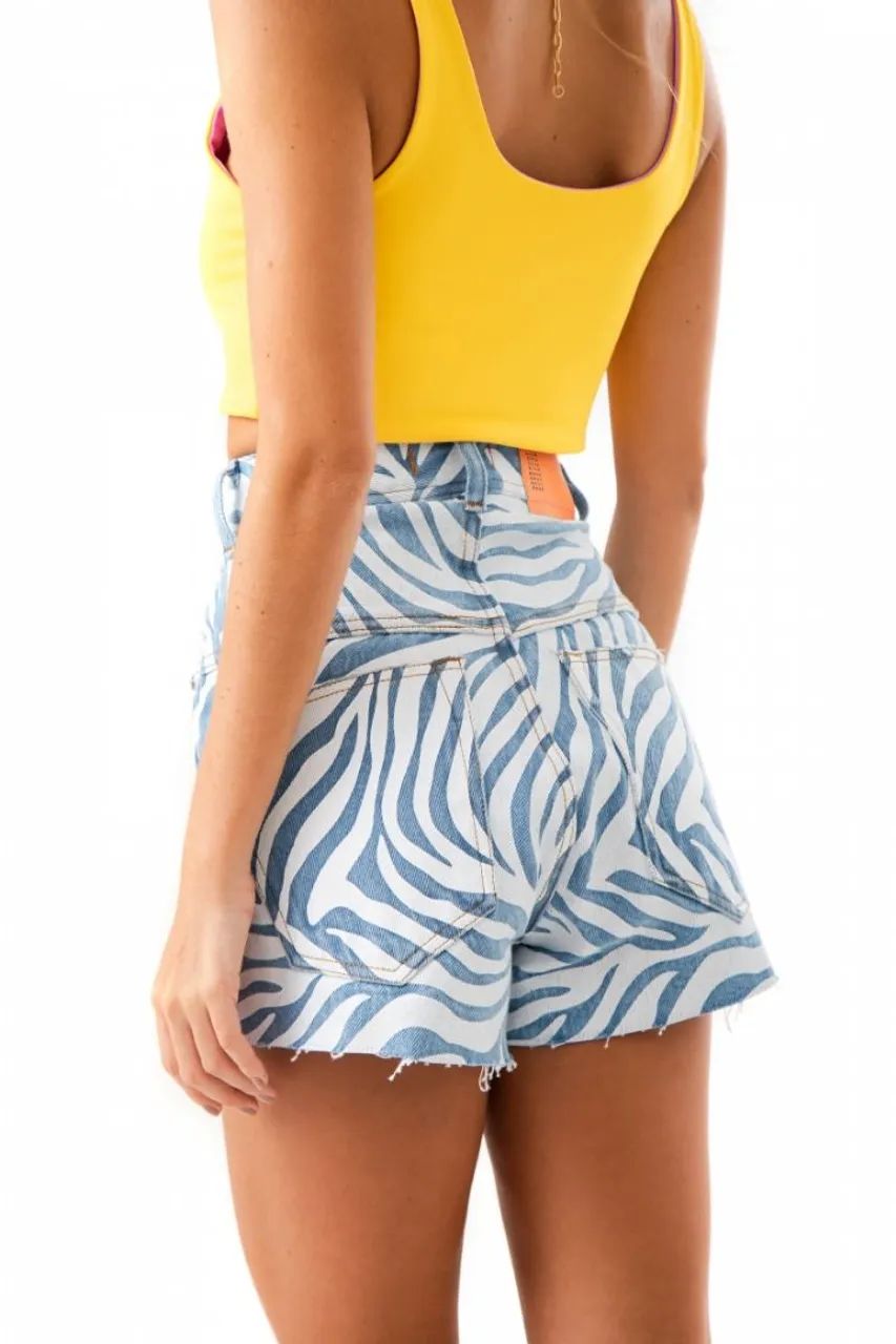 Shorts Print Zebra Tam 42 - Foto 2