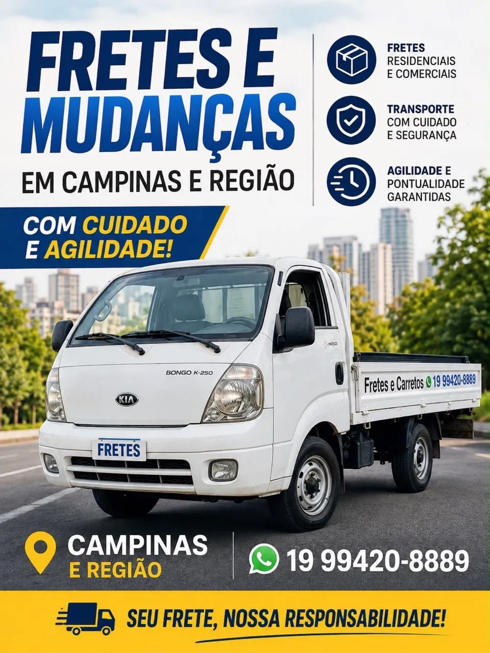 Fretes, Mudanças e Carretos - Rápido, Seguro e Preço Justo