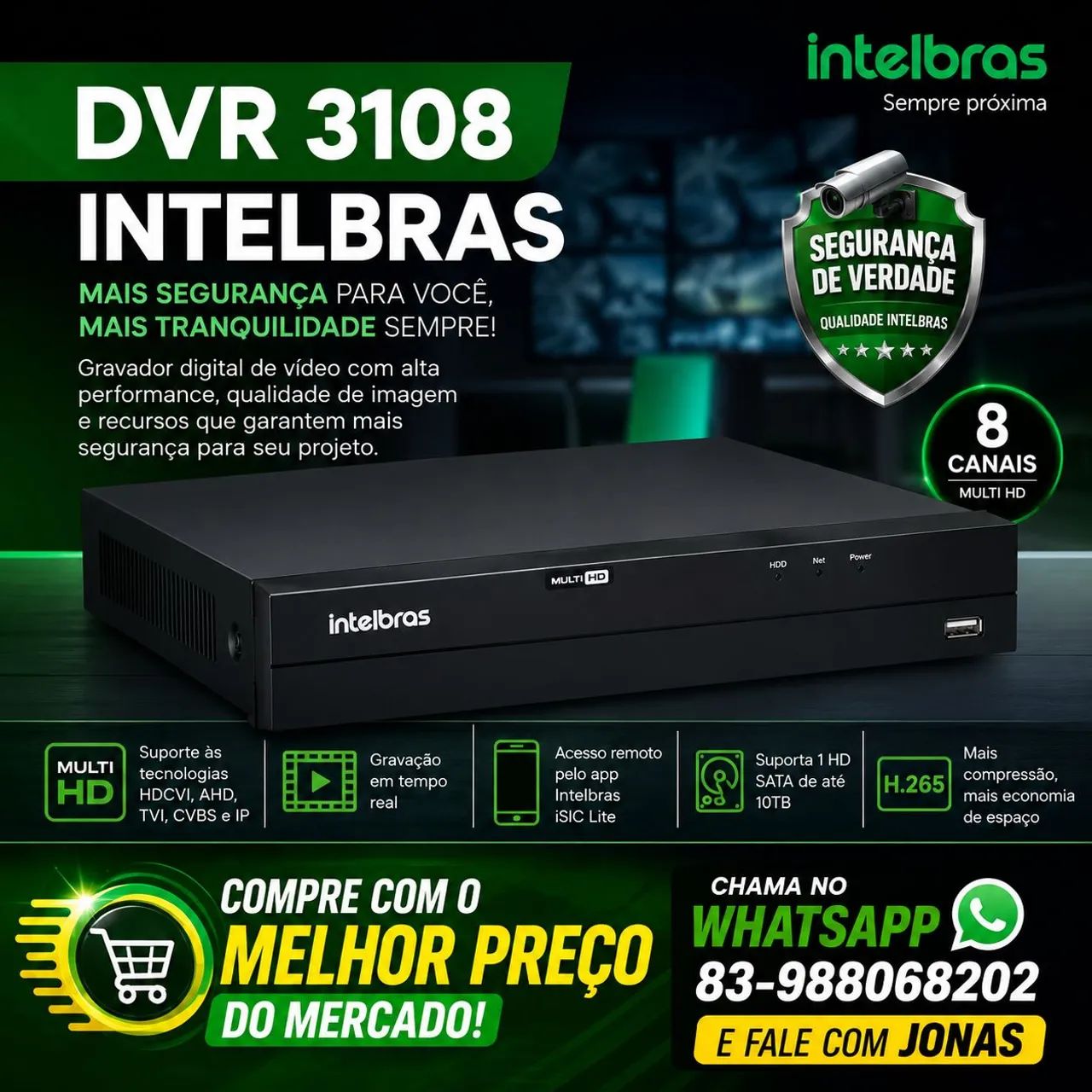DVR 3108 DA INTELBRAS 